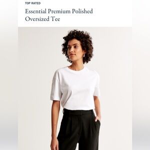 XS rusty-pink Abercrombie Essential Premium Polished Oversized Tee-unique color